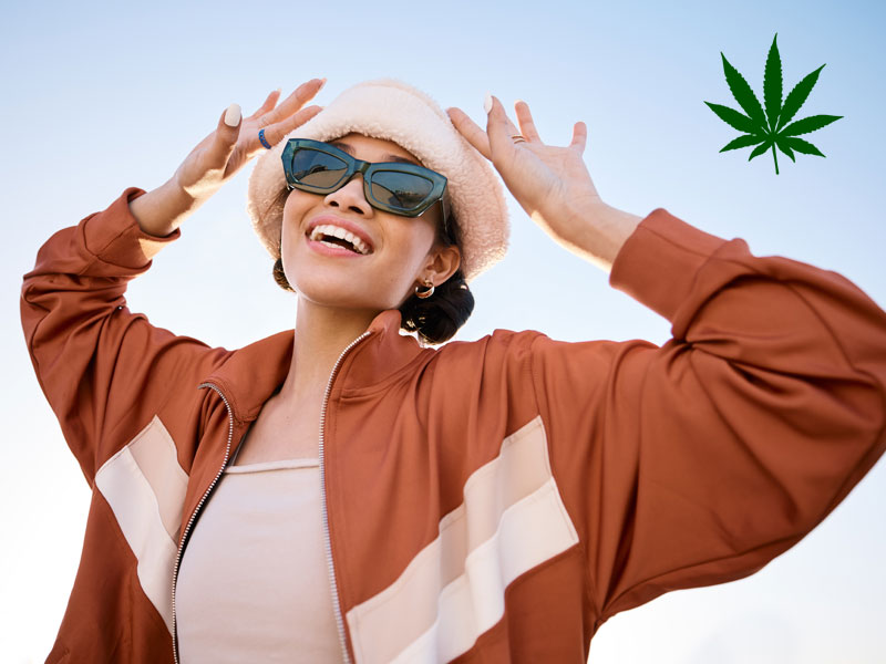 happy woman to illustrate the possibility of using medical marijuana for energy issues